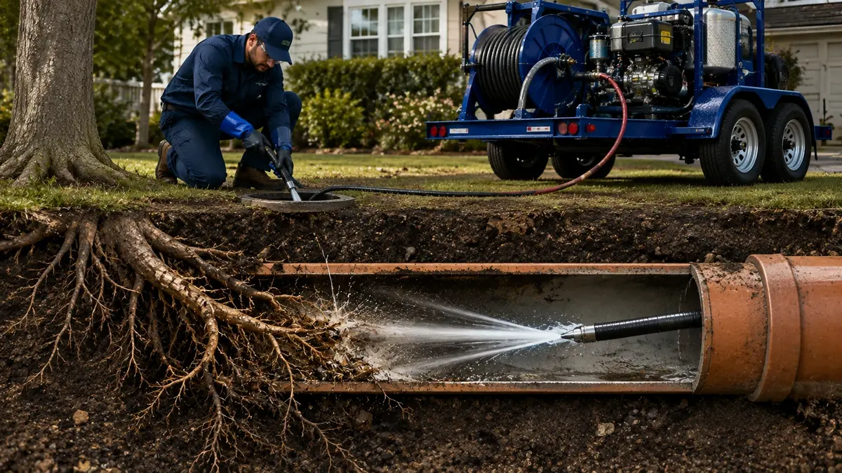 Tree Root Removal with Hydro Jetting in Selma